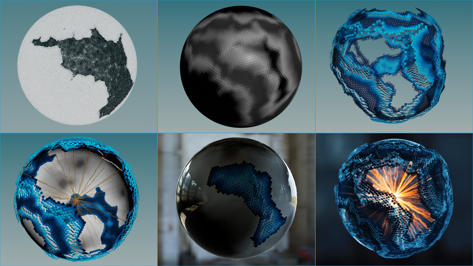 Procedural Sci-Fi Sphere Buildup 2